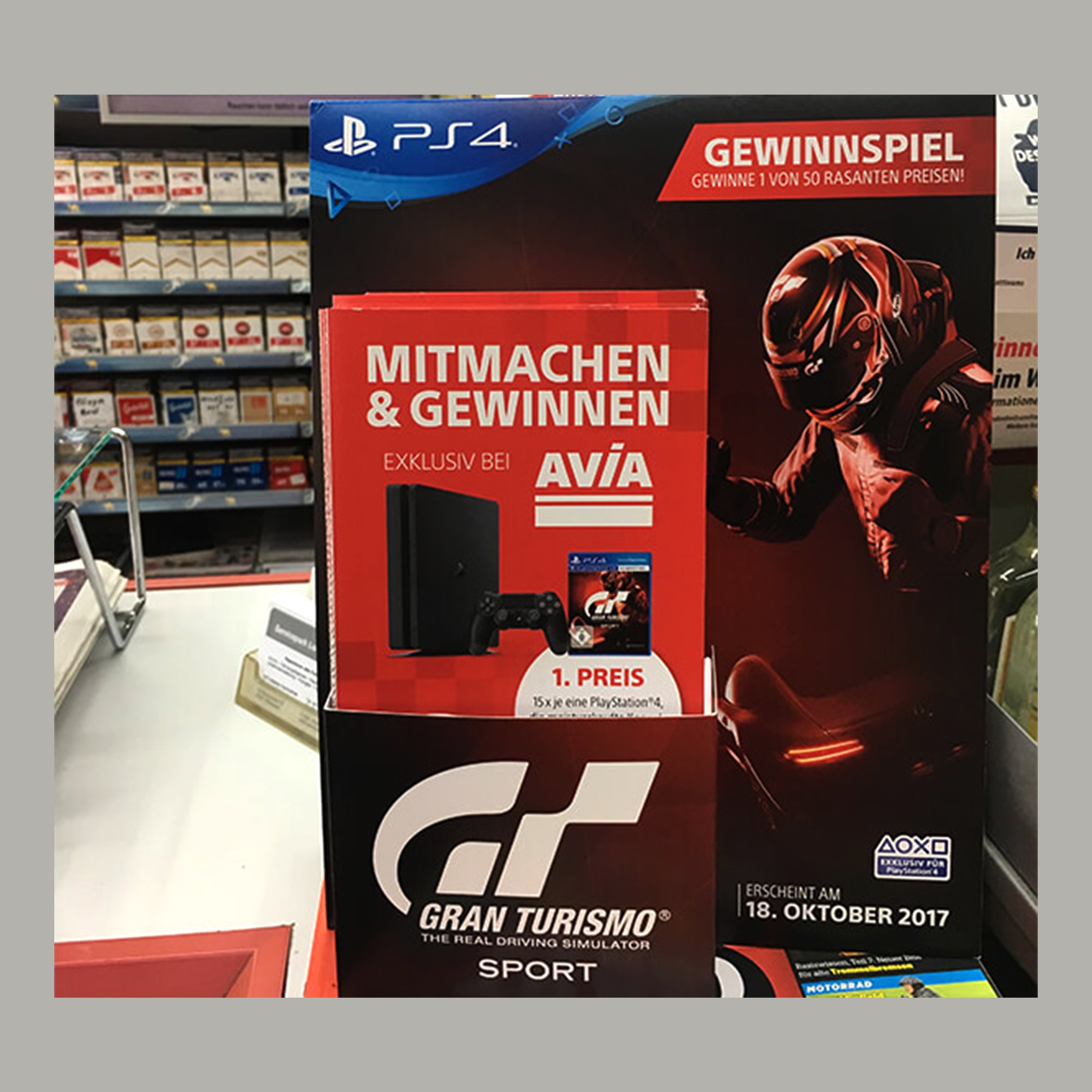 GT Sports @ AVIA Tankstellen
(POS-Promotion für PlayStation bei Tankstellen)