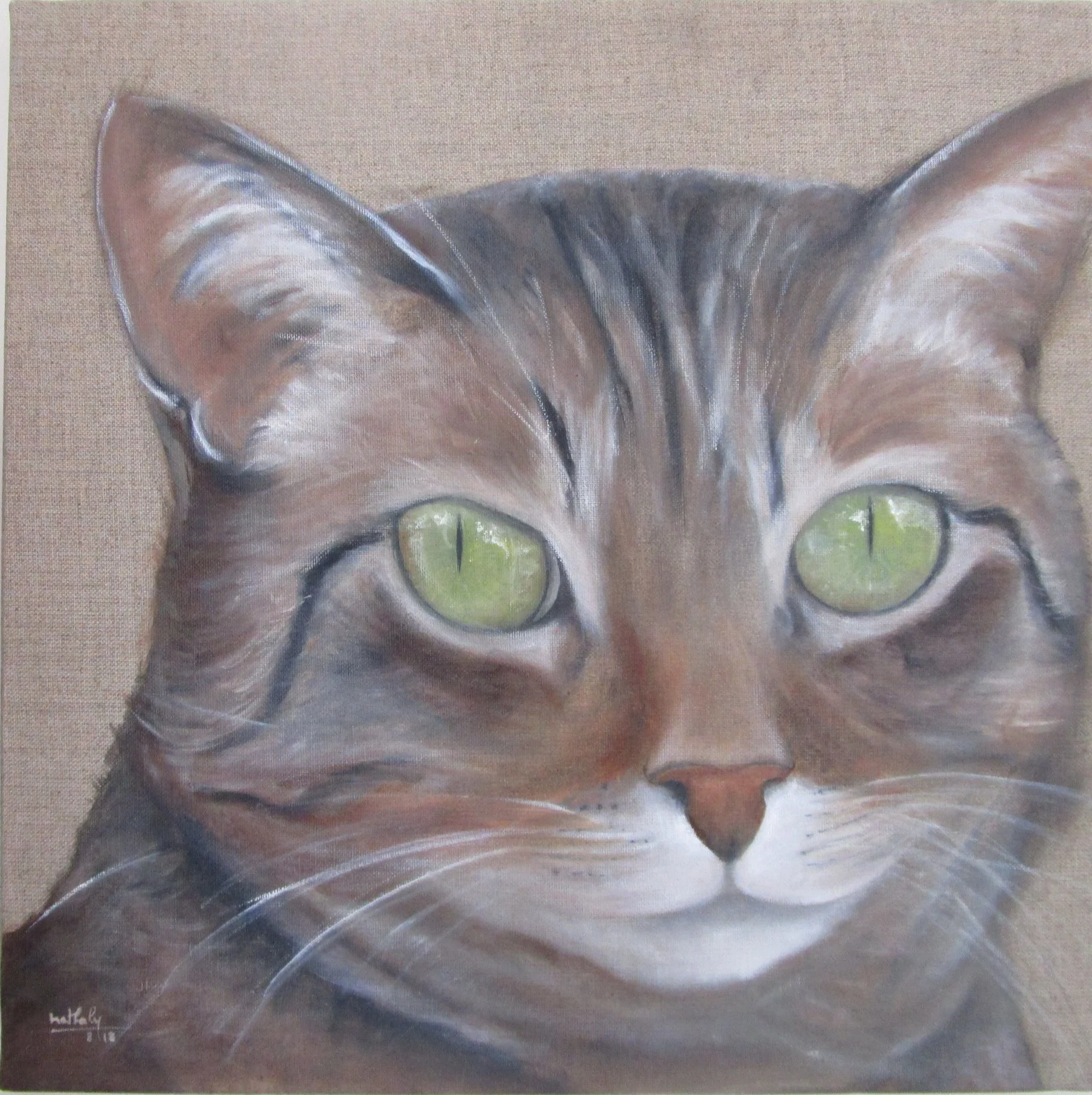 Lorien - Portrait à l'huile sur toile de lin.
Étude d'après photo. 