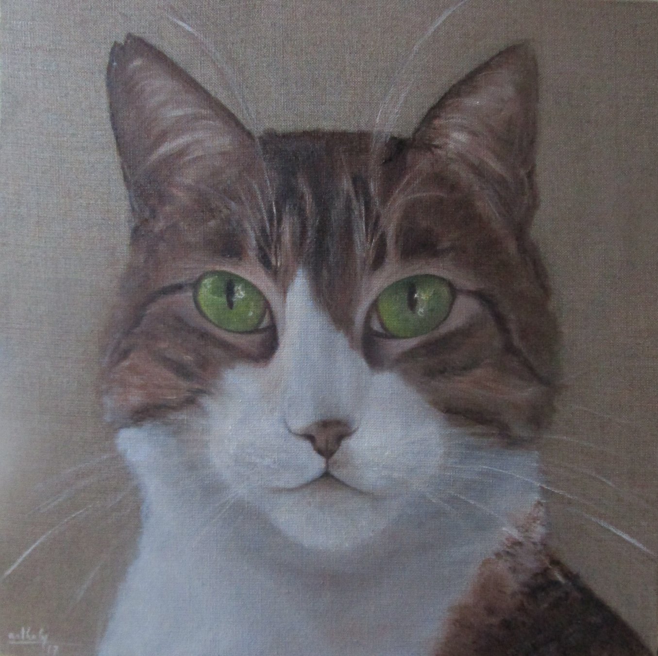 Chapaton - Portrait à l'huile sur toile de lin.
Étude d'après photo. 