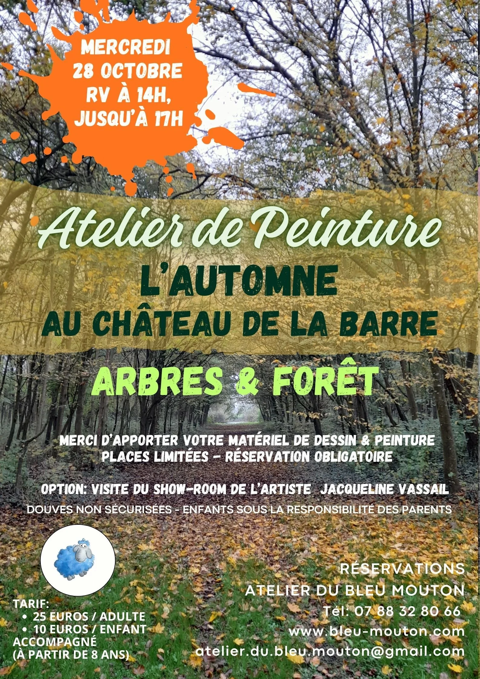Atelier de peinture au château de La Barre