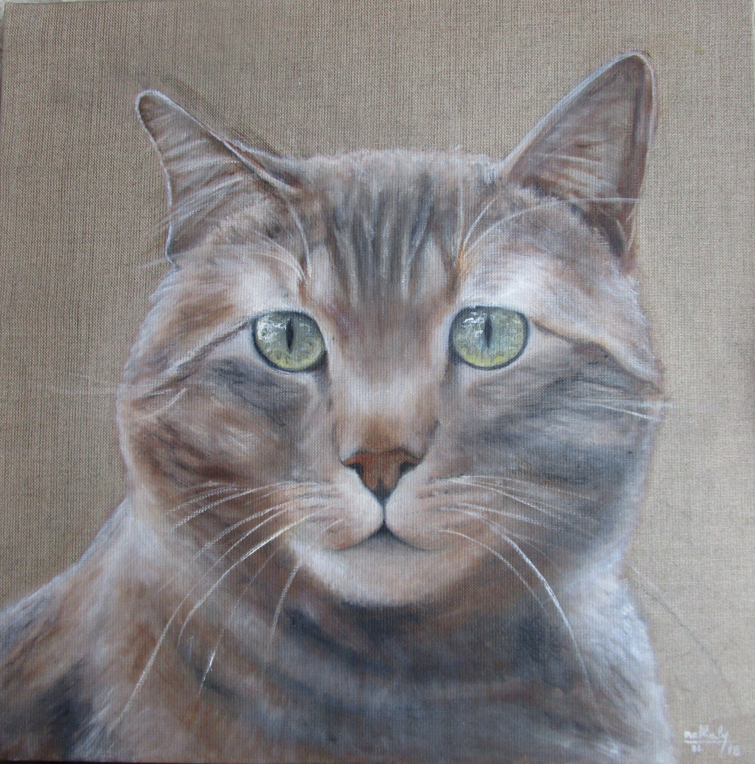 Titom - Portrait à l'huile sur toile de lin.
Étude d'après photo. 