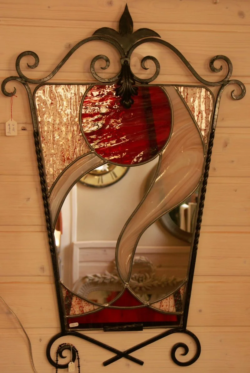 miroir sur fer forge.JPG