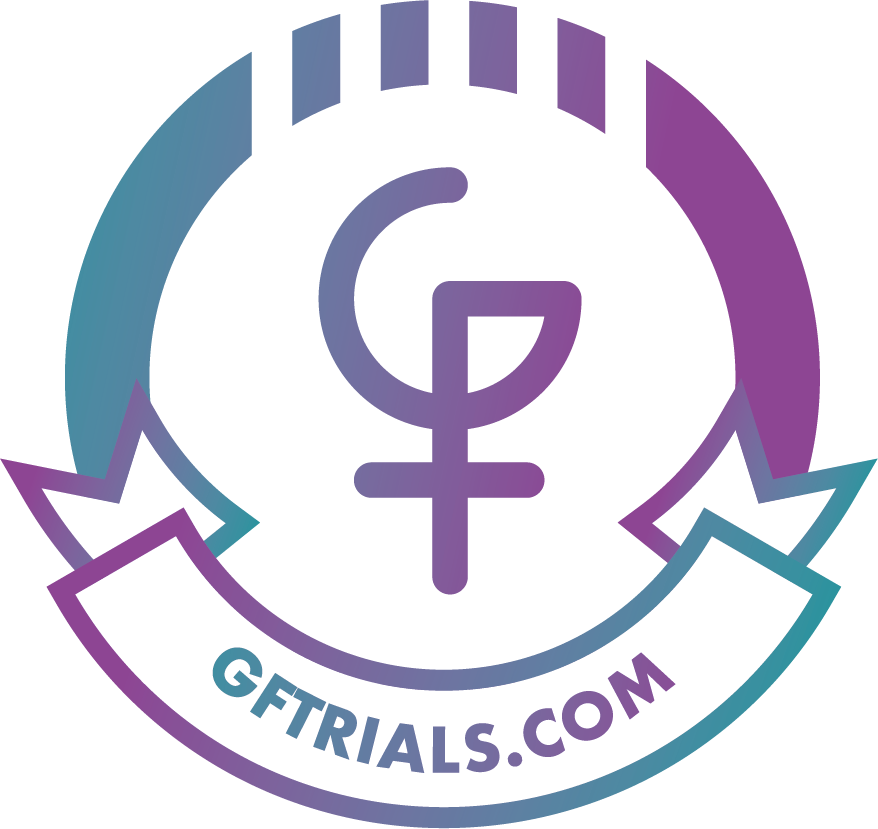 Logo for girls football trials featuring a circular design to empower girls and womens footaball
