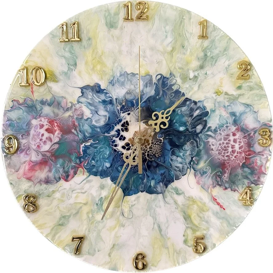 Blue Bloom Clock