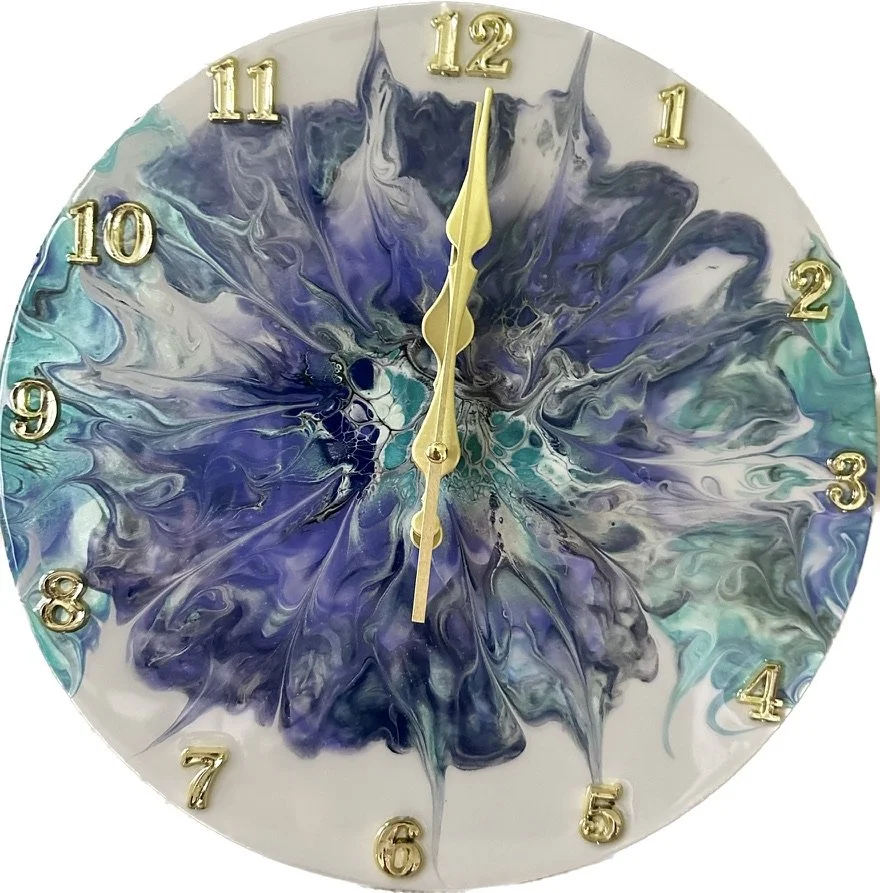Deep Purple Bloom Clock