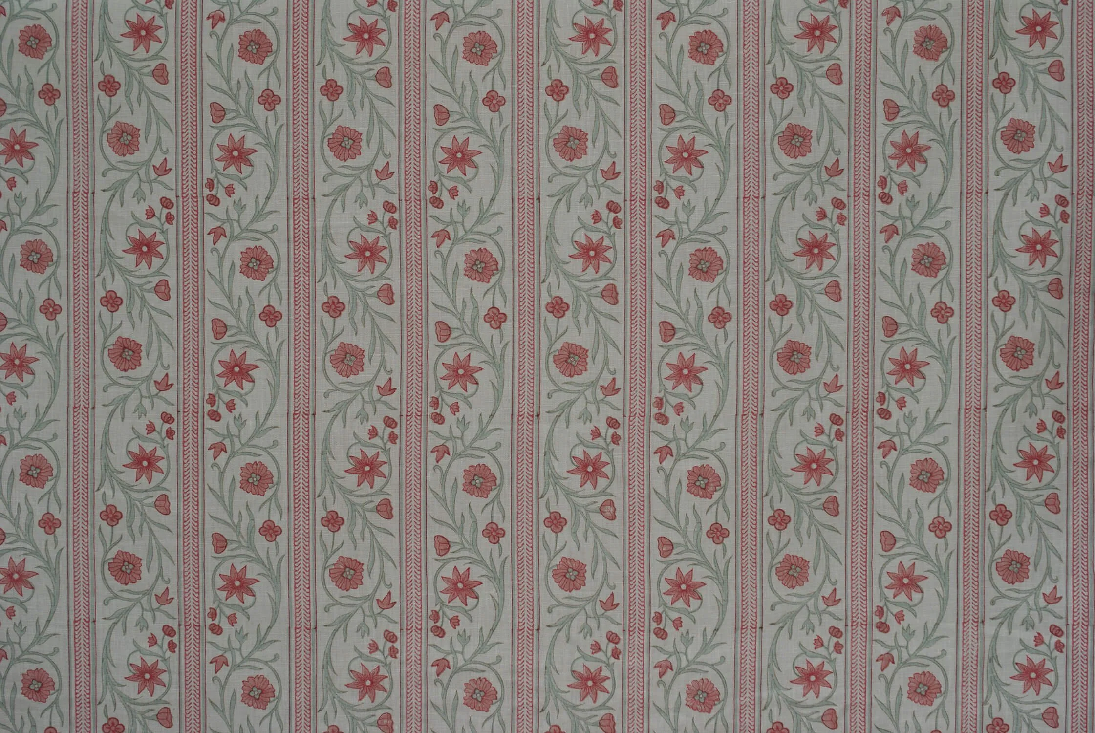 Floral Stripe: Calamine / Annabel Blue
