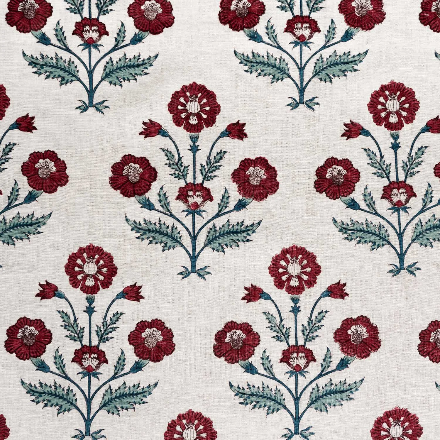 Indian Poppy: Cardinal / Cadet Blue