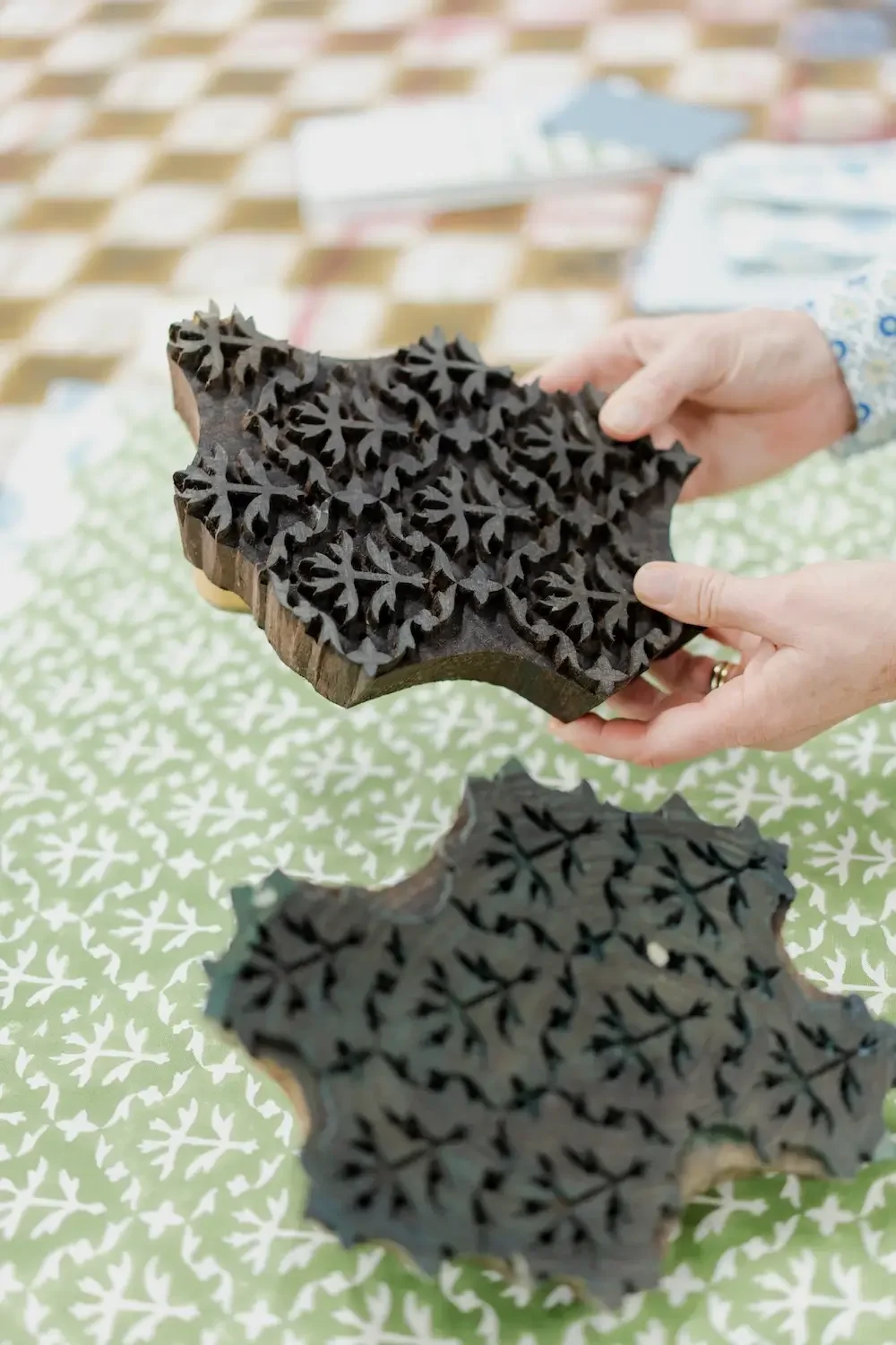 The art of block printing Pukka Print Linen in Jaipur factory