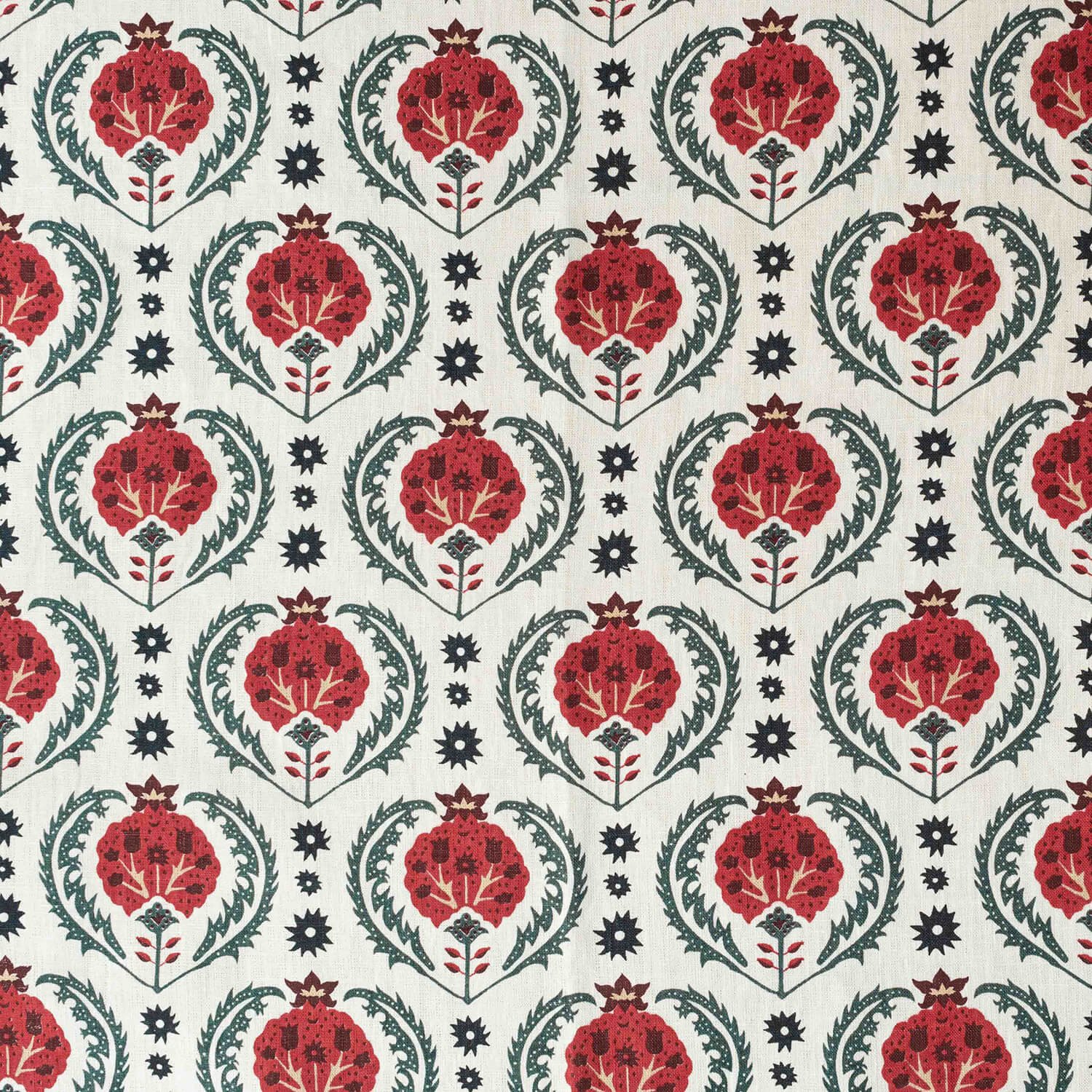 Pomegranate (Screen Print): Lagoon / Bordeaux