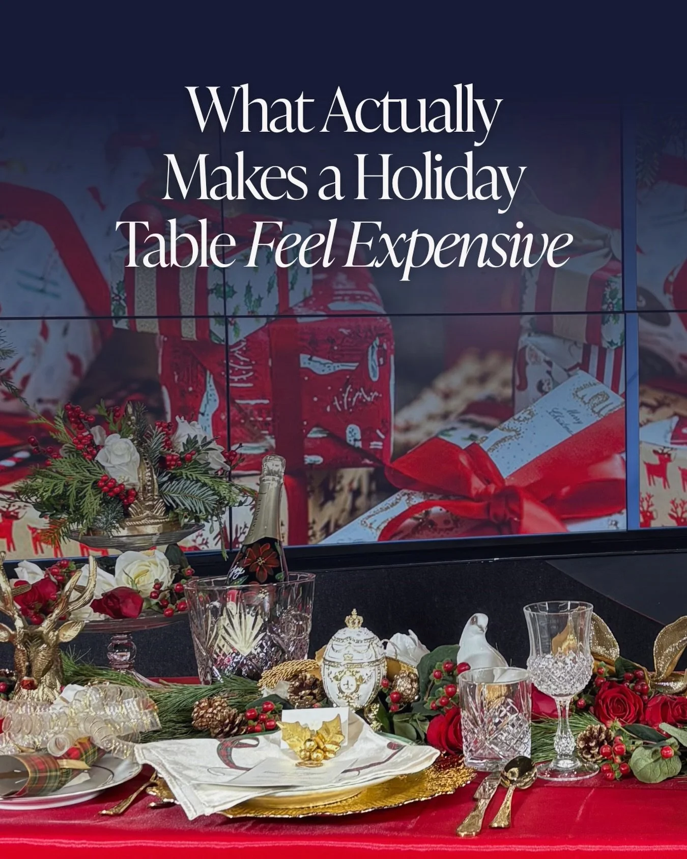 It&rsquo;s rarely the plates or the d&eacute;cor.

What actually elevates a holiday table is:
&ndash; restraint
&ndash; a clear colour story
&ndash; layers of texture
&ndash; thoughtful height
&ndash; and details that feel personal

A table feels exp