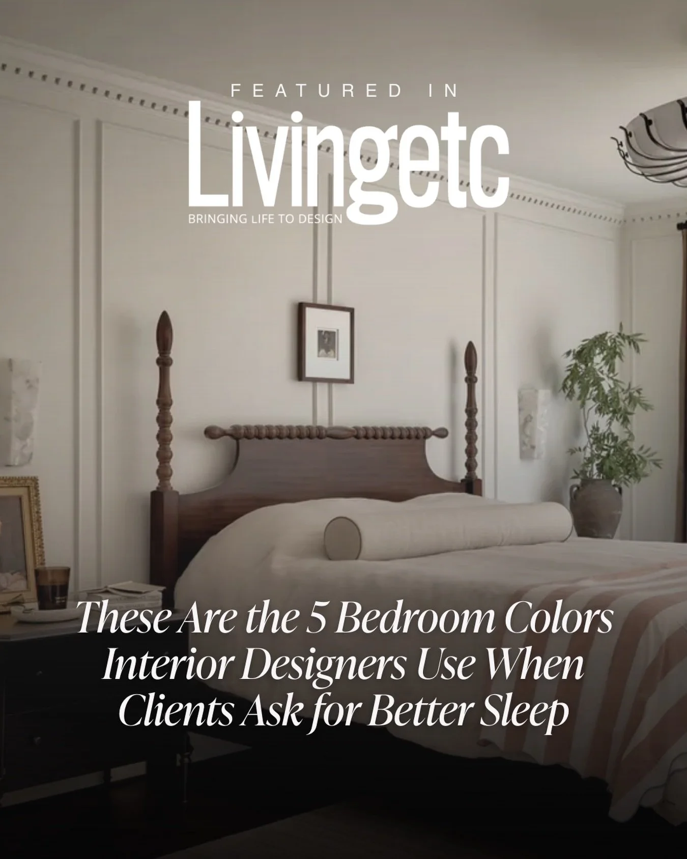 I recently contributed to Livingetc on how bedroom color choices can influence sleep quality &mdash; not as a trend, but as a psychological design decision.

Color shapes how a space feels long before we consciously register it. In bedrooms, tone, un