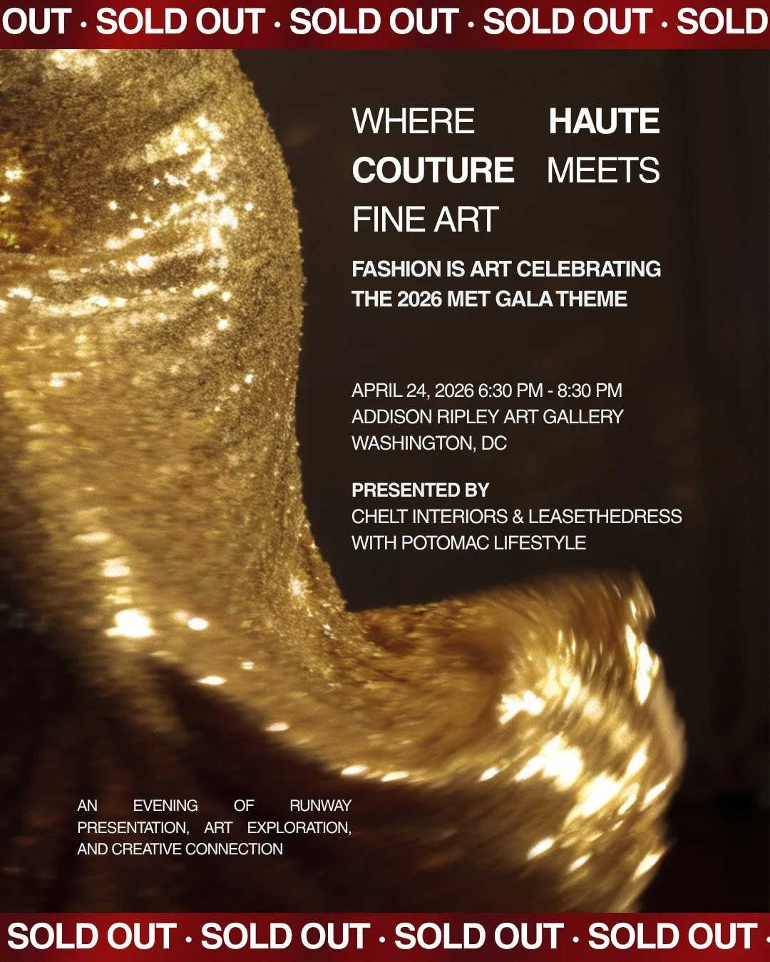 SOLD OUT EVENT!

Where haute couture meets fine art. Fashion is Art is our celebration of the 2026 Met Gala theme, bringing together everything we value: creativity, craftsmanship, and authentic connection.

Join Chelt Interiors and @leasethedress as
