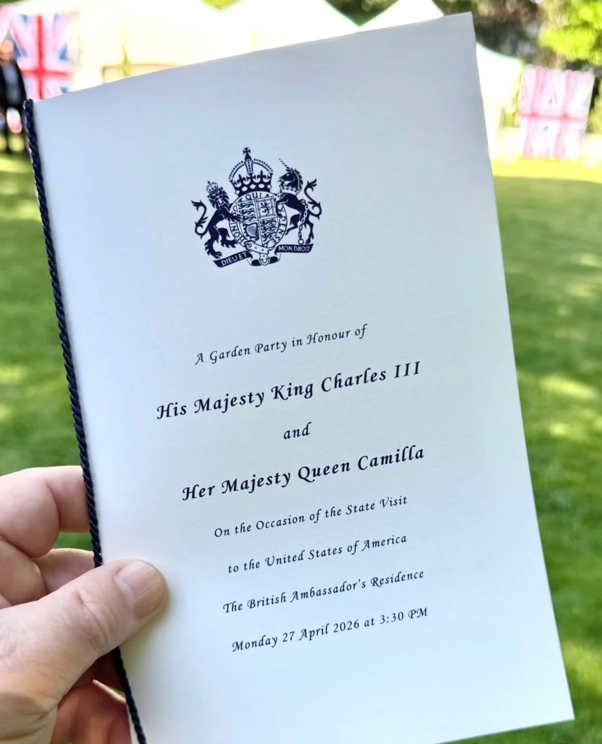 Immensely proud of my stepbrother whose Hambledon English Sparkling Wine was served at the British Embassy&rsquo;s Royal Garden Party in Washington this week, hosted by Ambassador and Mrs. Christian Turner for Their Majesties the King and Queen durin