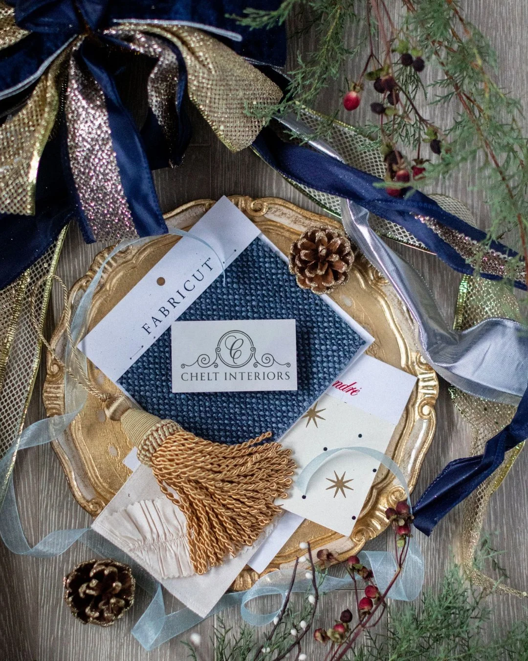 Before a single garland goes up, every holiday installation we do begins with a walkthrough and a sketch. I walk the house with the client and photograph the places where the season will live - the front door, the stair, the mantel, the dining table,