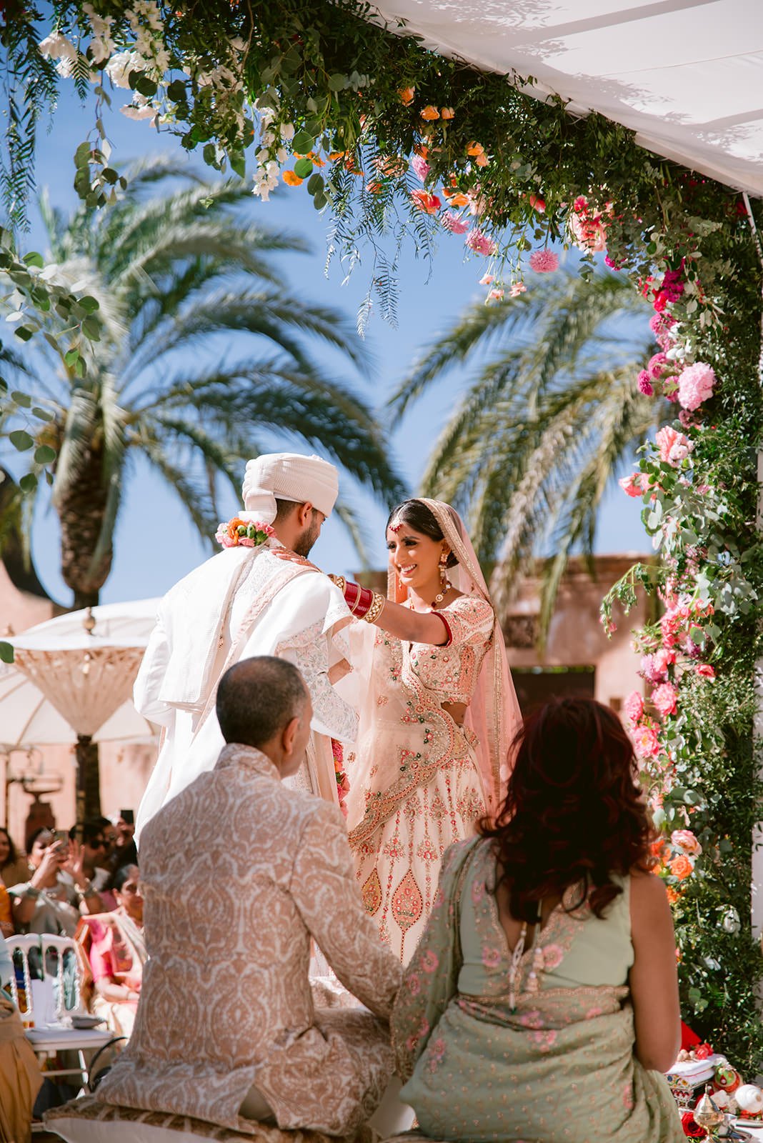 garland exhange hindu wedding seville spain