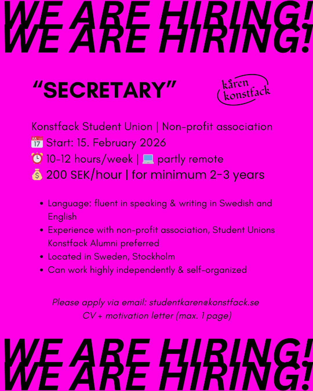 Hiring a Secretary! 