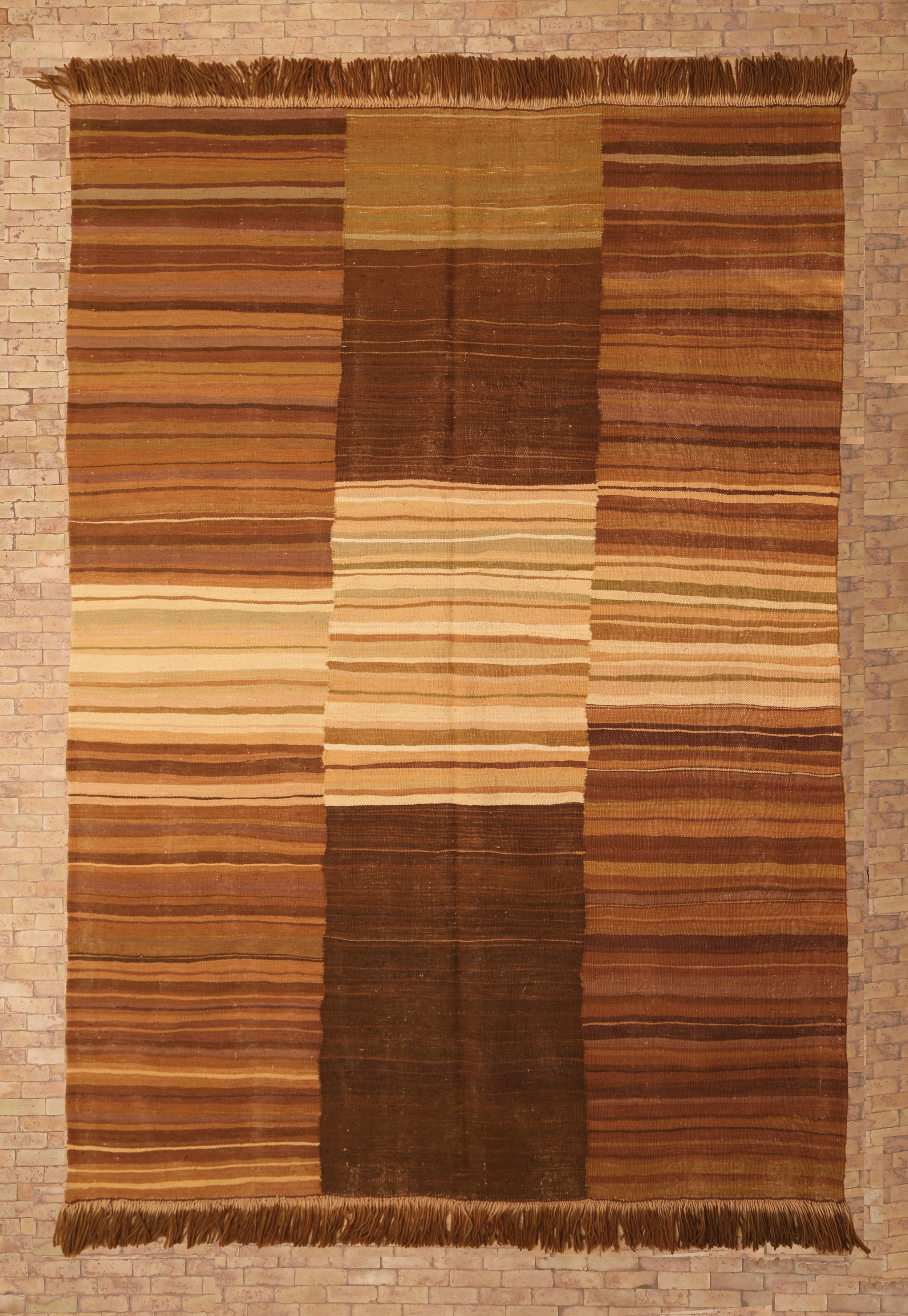 Moroccan eco-friendly, sustainable and toxic free rug handwoven with henna-dyed wool