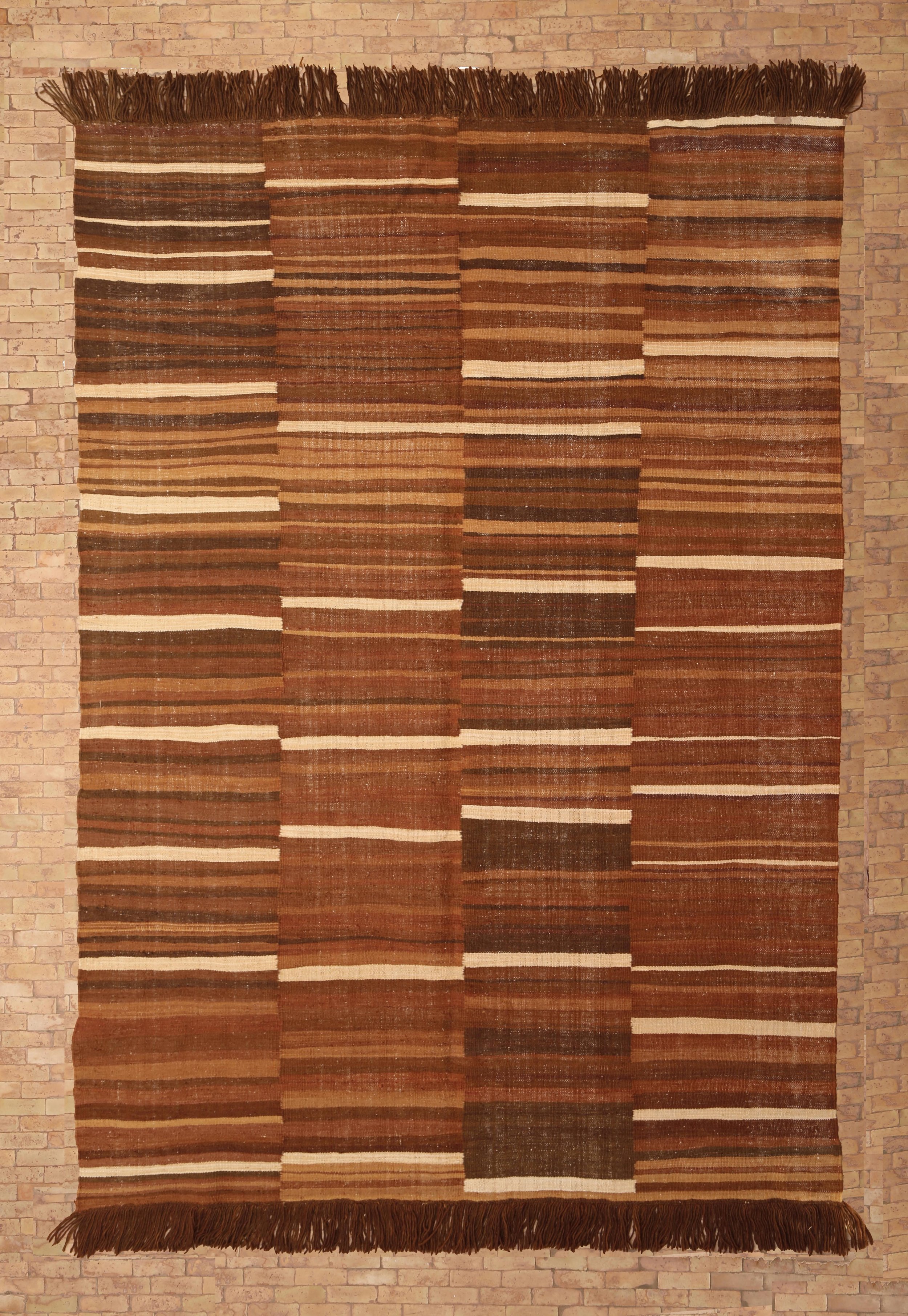 Moroccan eco-friendly, sustainable and toxic free rug handwoven with henna-dyed wool