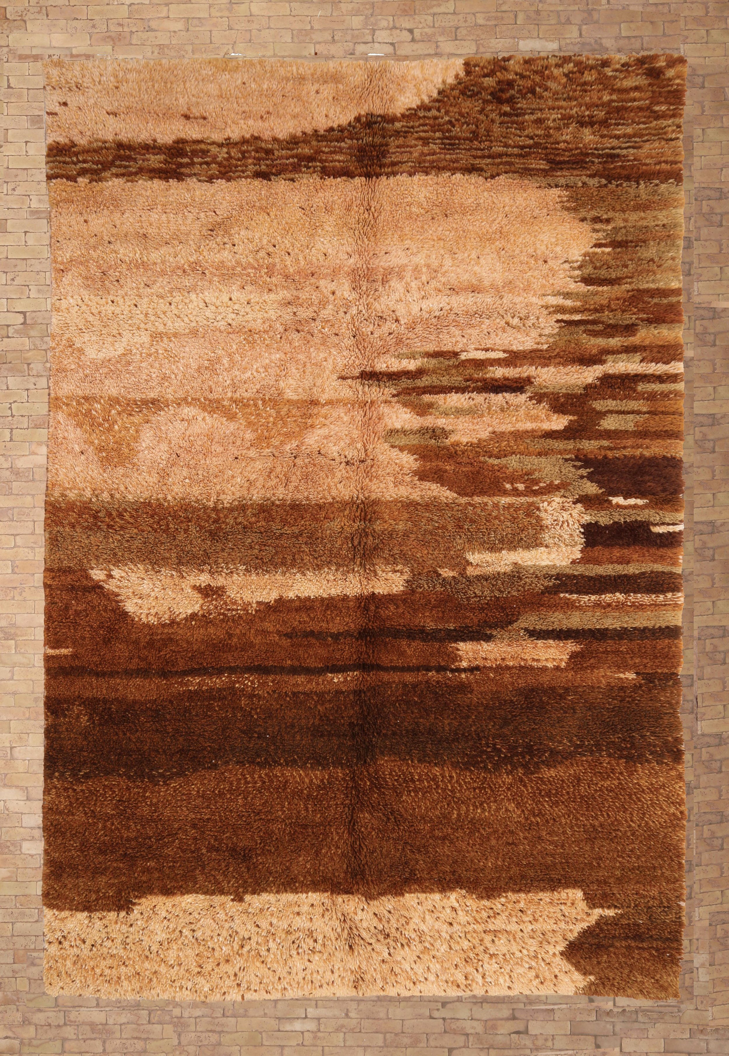 Moroccan eco-friendly, sustainable and toxic free rug handwoven with henna-dyed wool