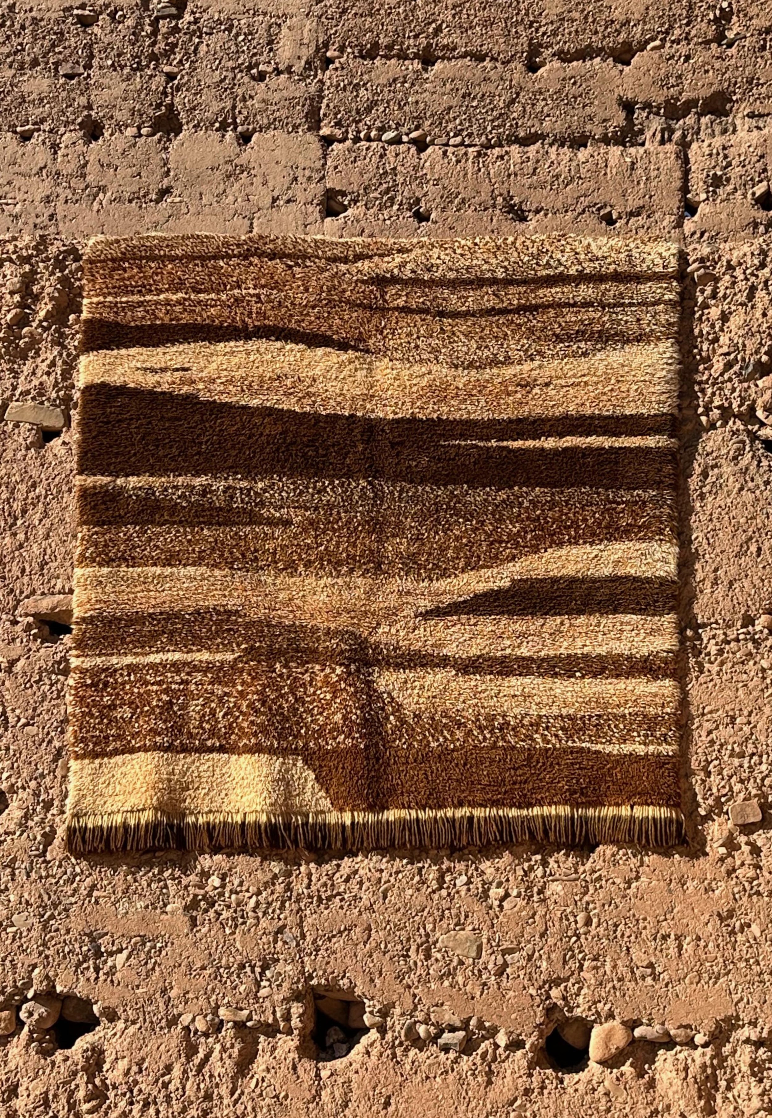 Moroccan eco-friendly, sustainable and toxic free rug handwoven with henna-dyed wool