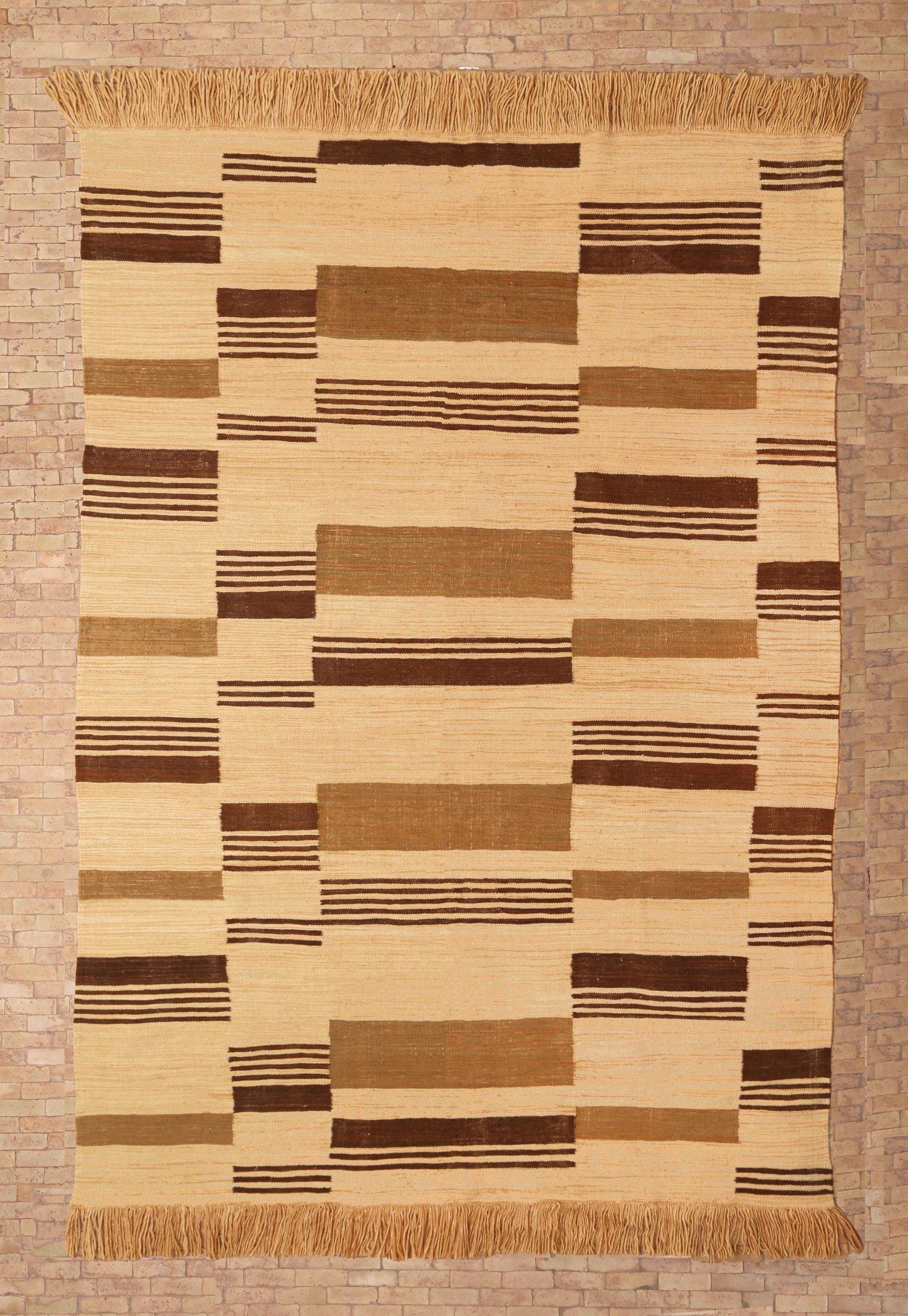 Moroccan eco-friendly, sustainable and toxic free rug handwoven with henna-dyed wool