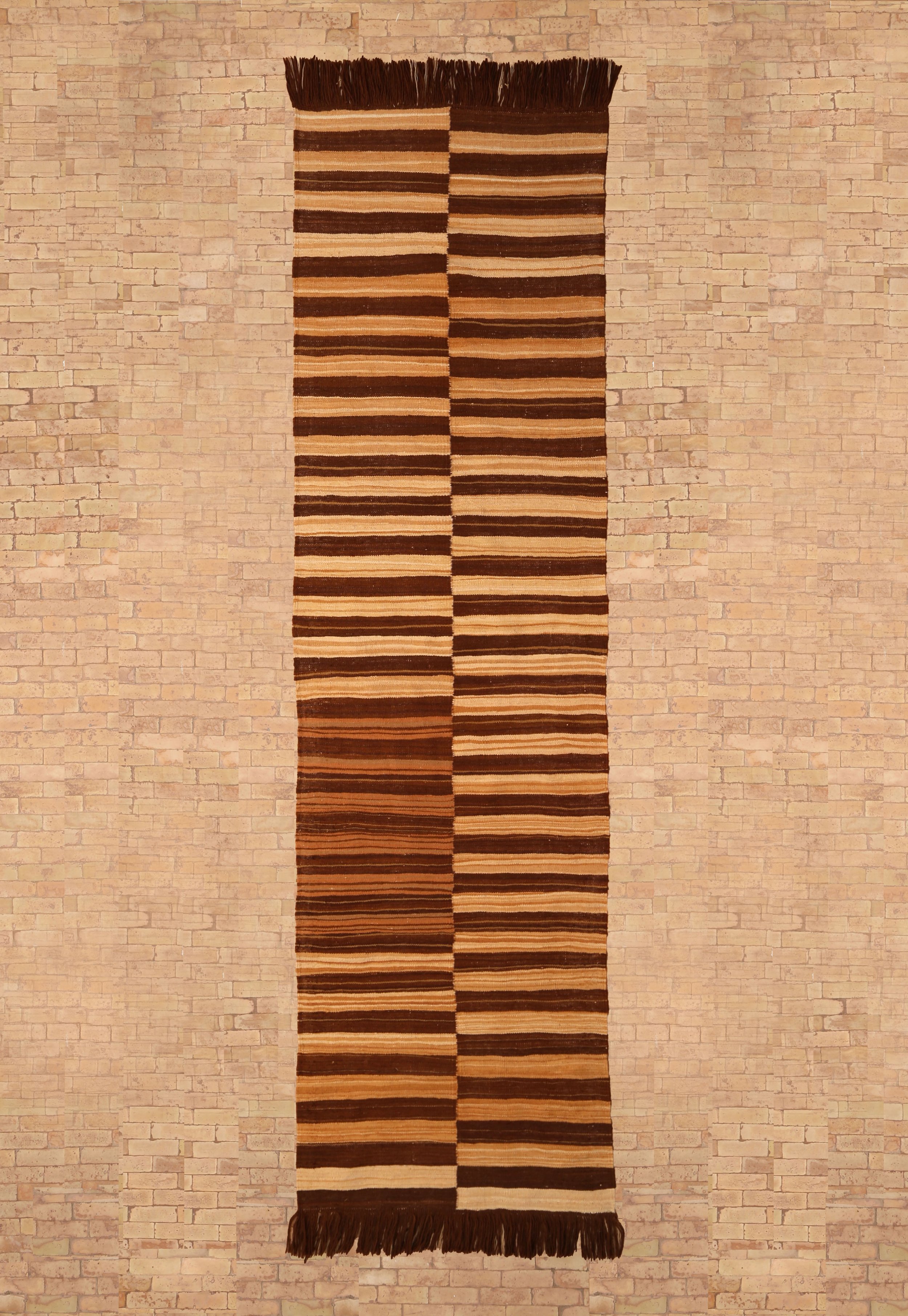 Moroccan eco-friendly, sustainable and toxic free rug handwoven with henna-dyed wool