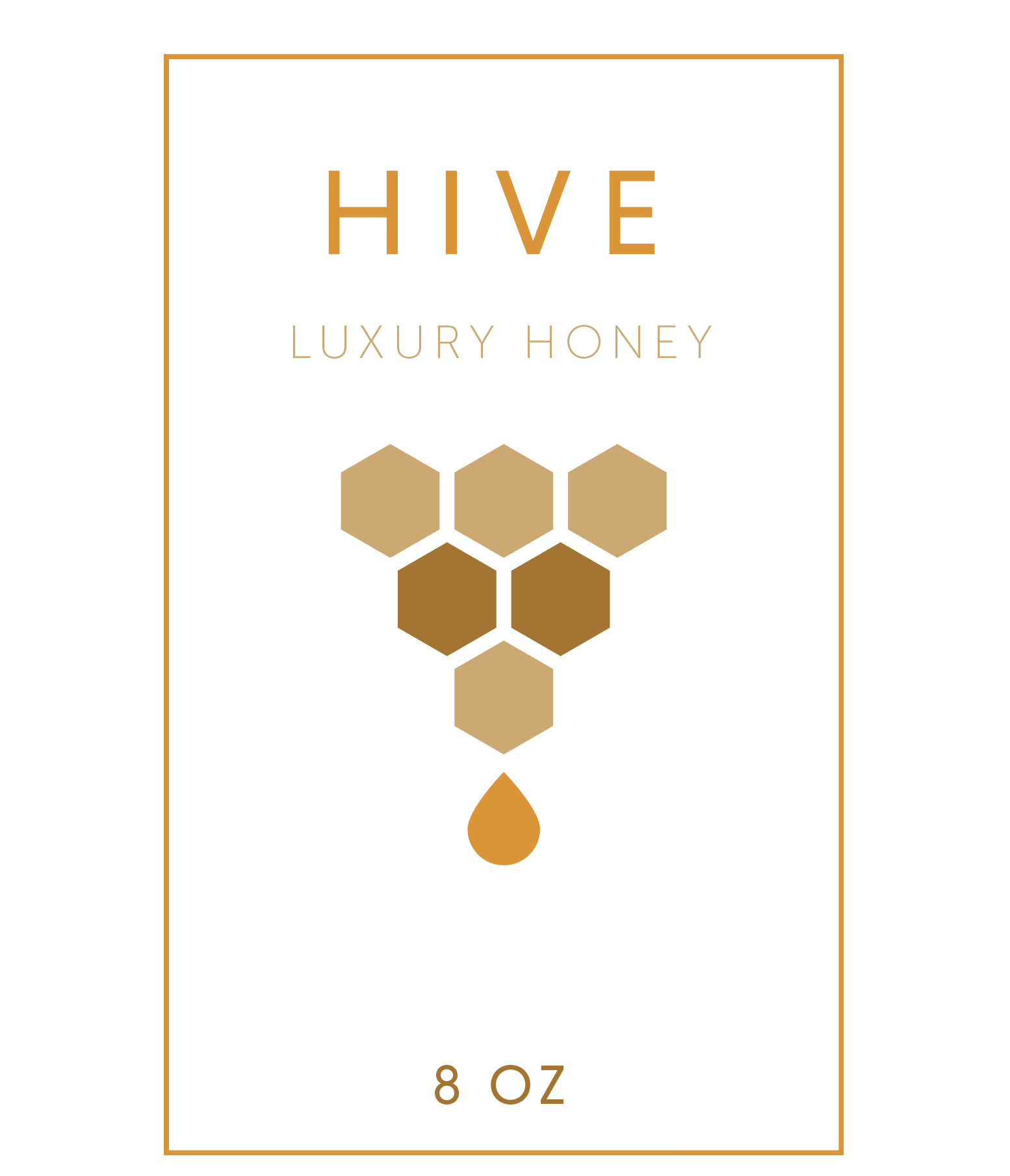 luxury honey packaging label graphic design prop