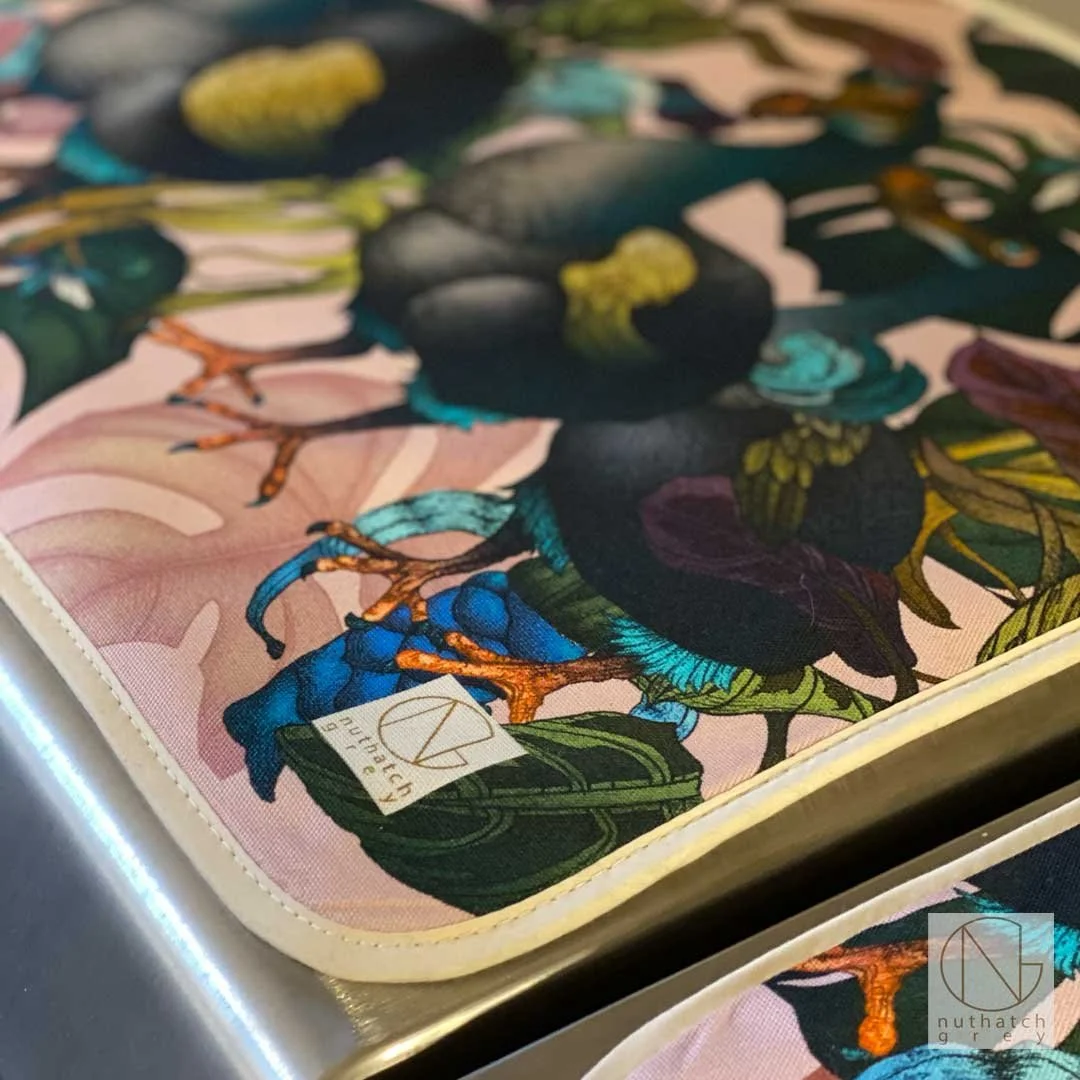 Dodo in Powder Pink Bespoke single Everhot Lid Cover