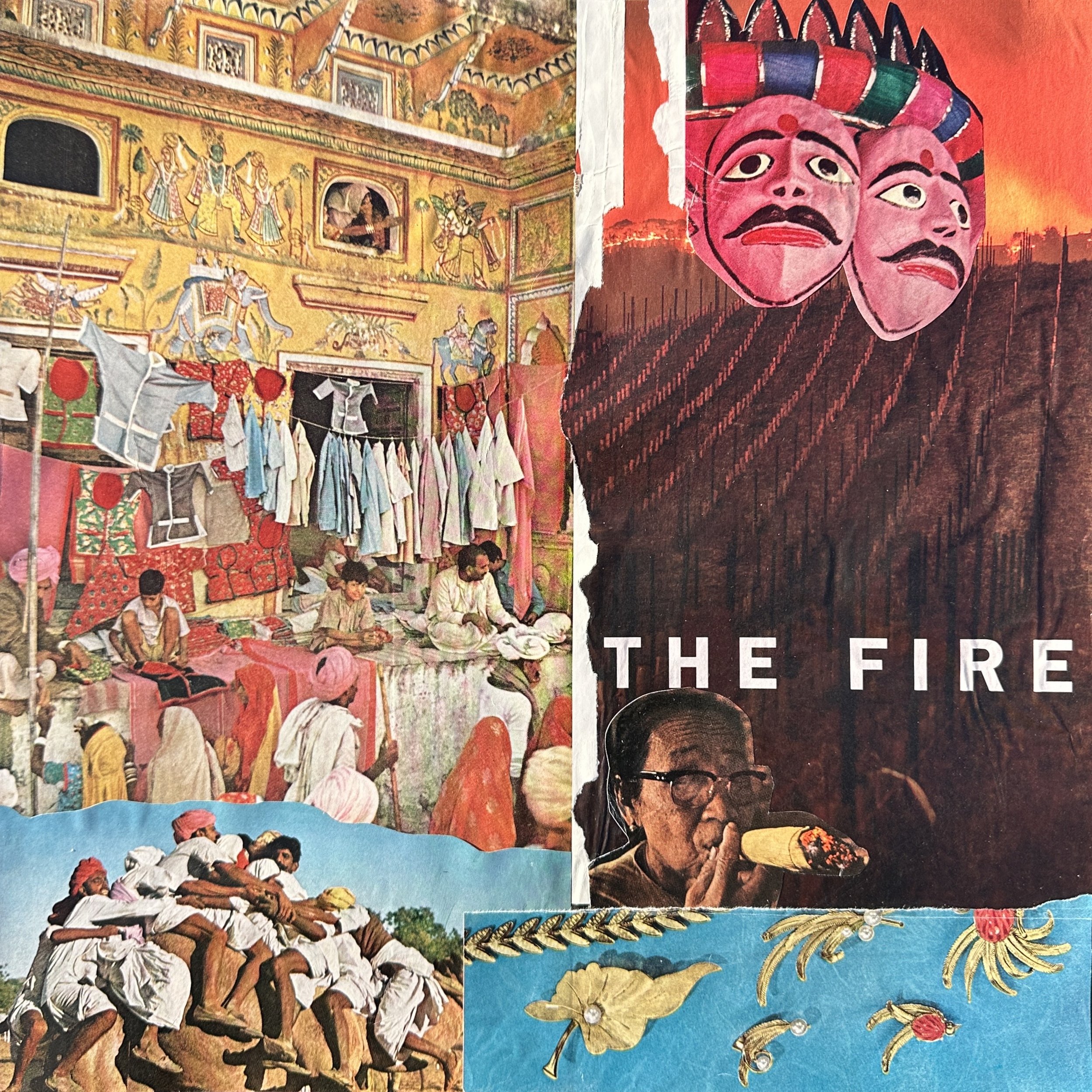 THE FIRE 30.5cm x 30.5cm, National Geographic Collage