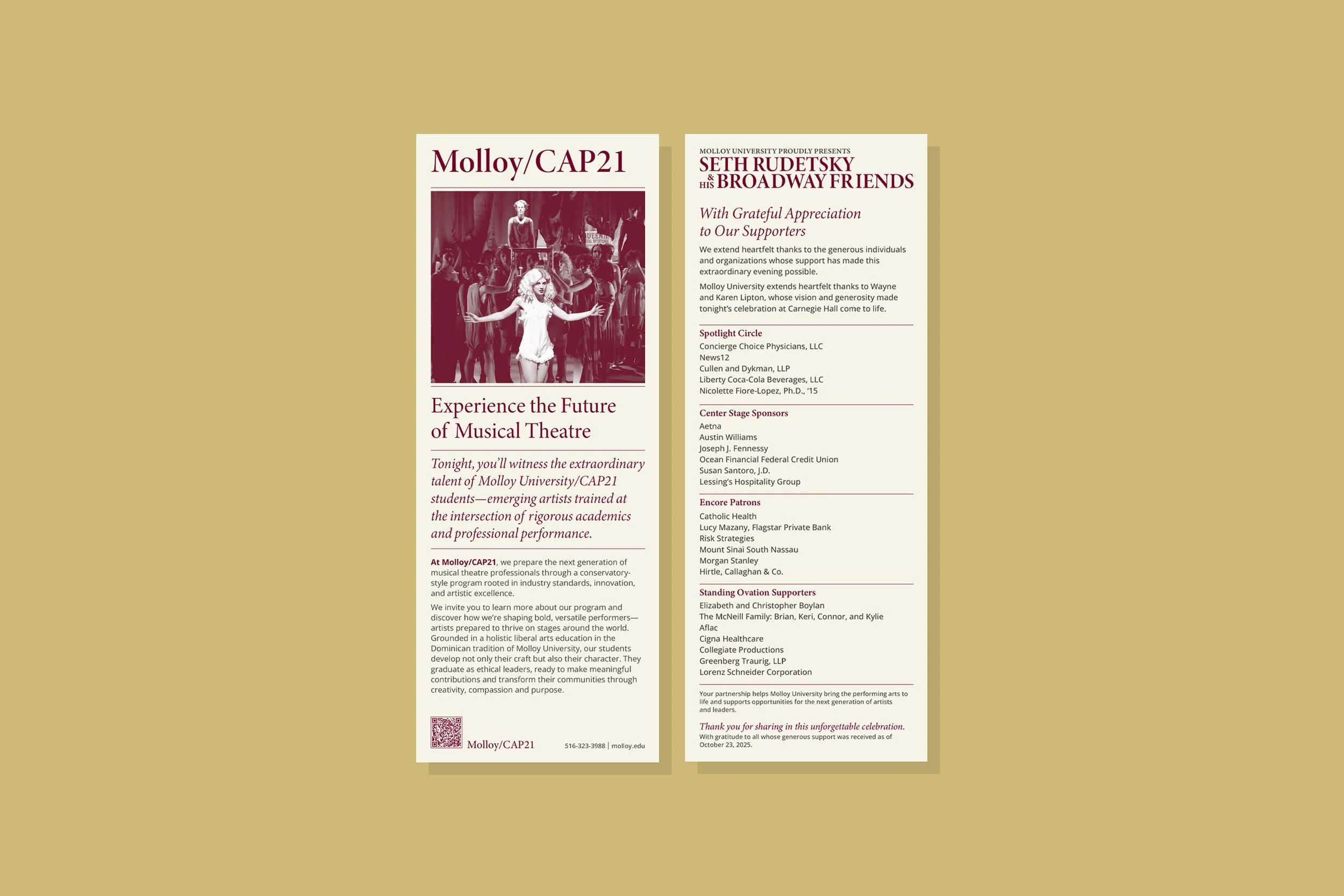 Event program inserts