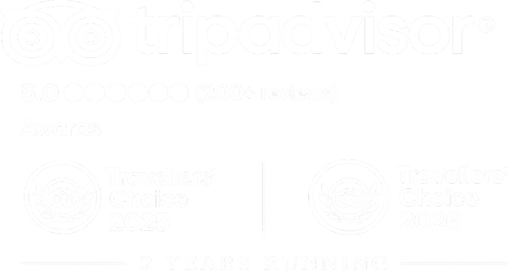 Tripadvisor Travellers' Choice 2025 and 2026 - 2 years running