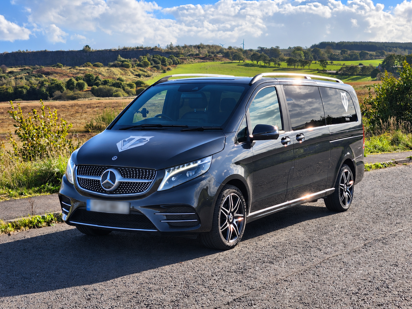 Tartan Viking Tours Mercedes V-Class private tour vehicle in Scotland