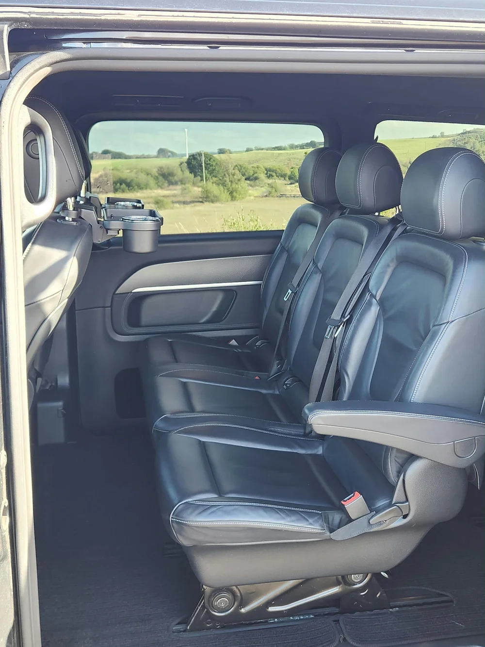 Passenger seating inside the Tartan Viking Mercedes V-Class