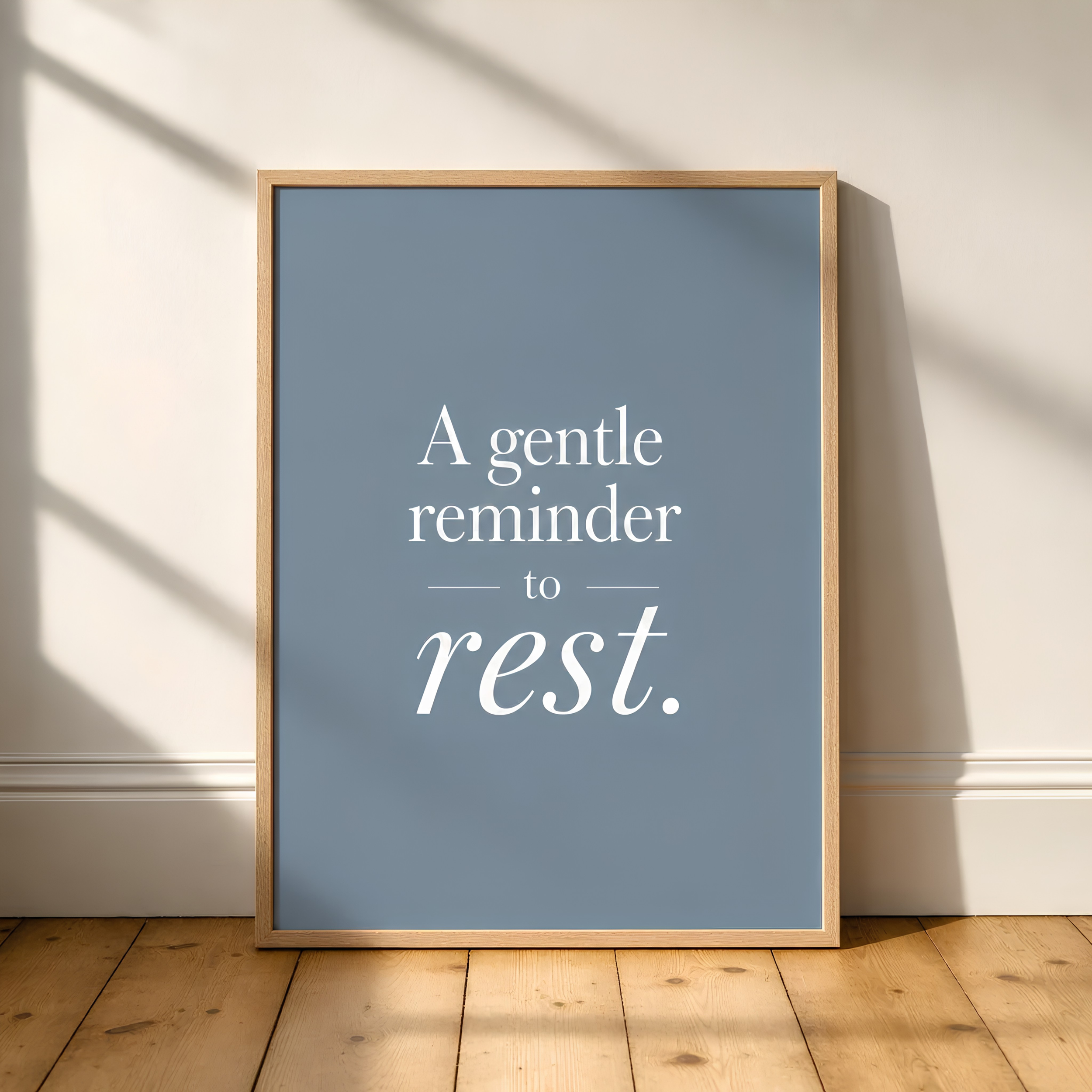 rest. | A Gentle Reminder To Rest | Digital Art Print | Calming Quote Poster
