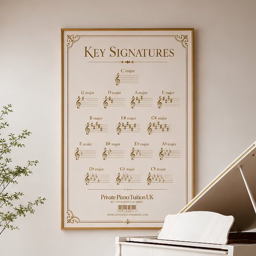 Key Signatures Poster (Major Keys Reference Chart)