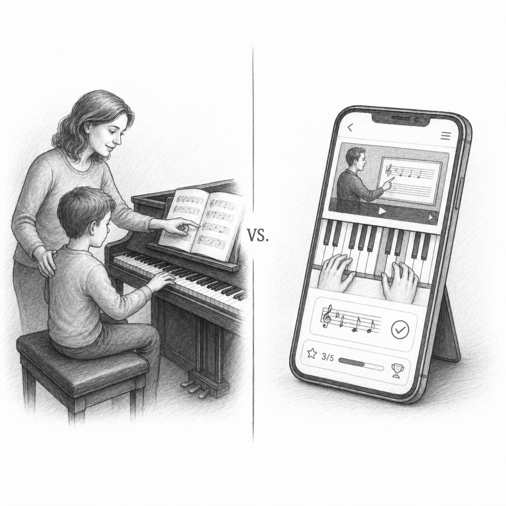 Piano Lessons vs. Apps Like Simply Piano - Which Is Actually Better?