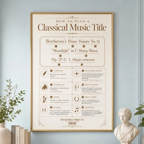 Classical Music Titles Poster (How to Read & Understand Guide)