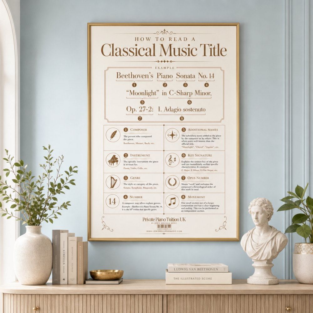 Classical Music Titles Poster (How to Read & Understand Guide)