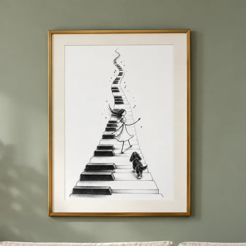 A Musical Adventure (Printable A4 Piano Wall Art)