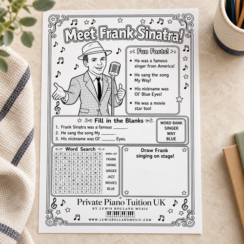 Meet Frank Sinatra (Printable Music Activity Worksheet PDF)