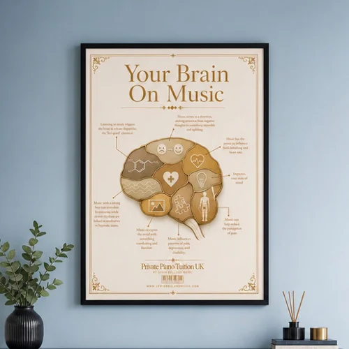 Your Brain On Music Poster (Benefits of Music Chart)