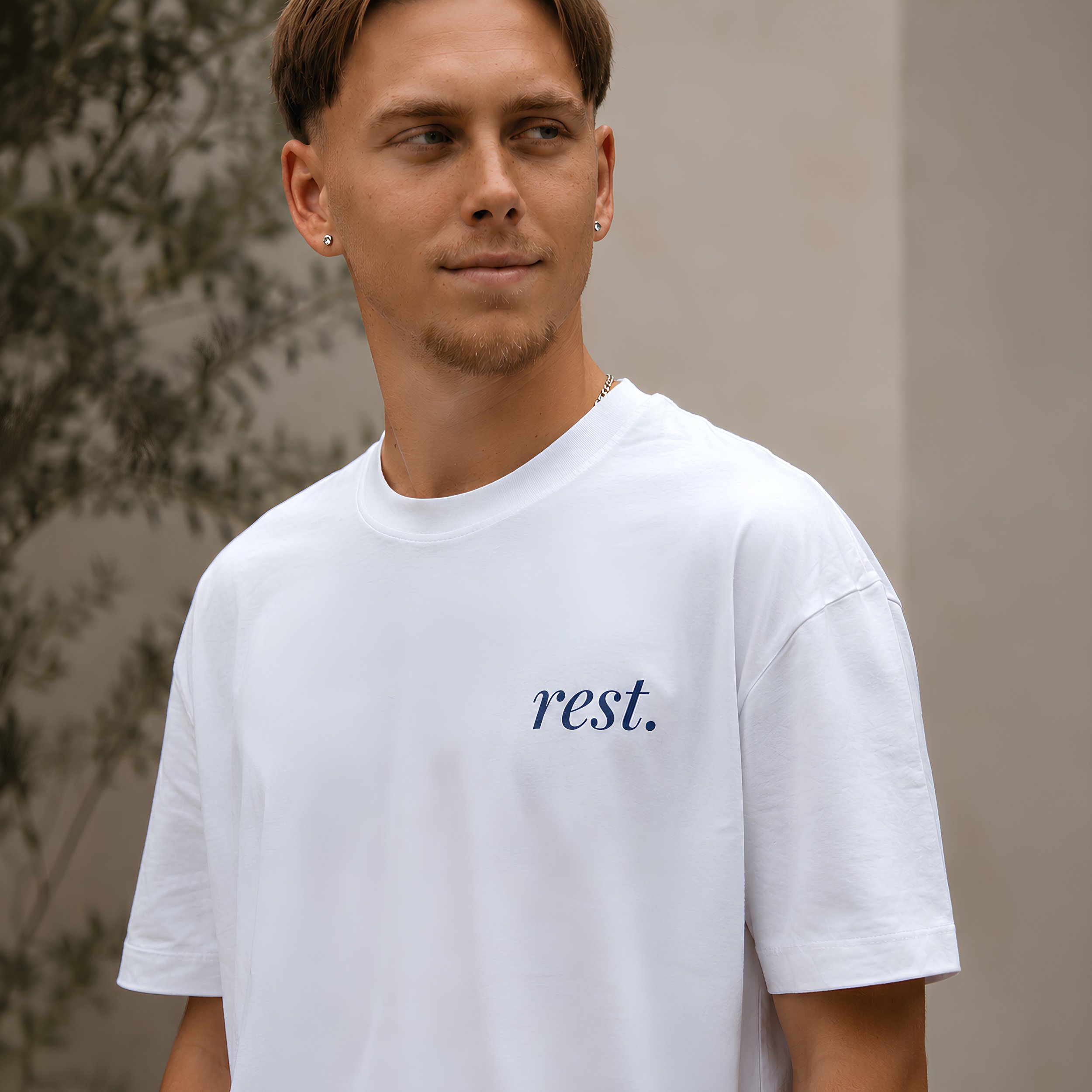 rest. | The Reminder Tee | Oversized T-Shirt | White