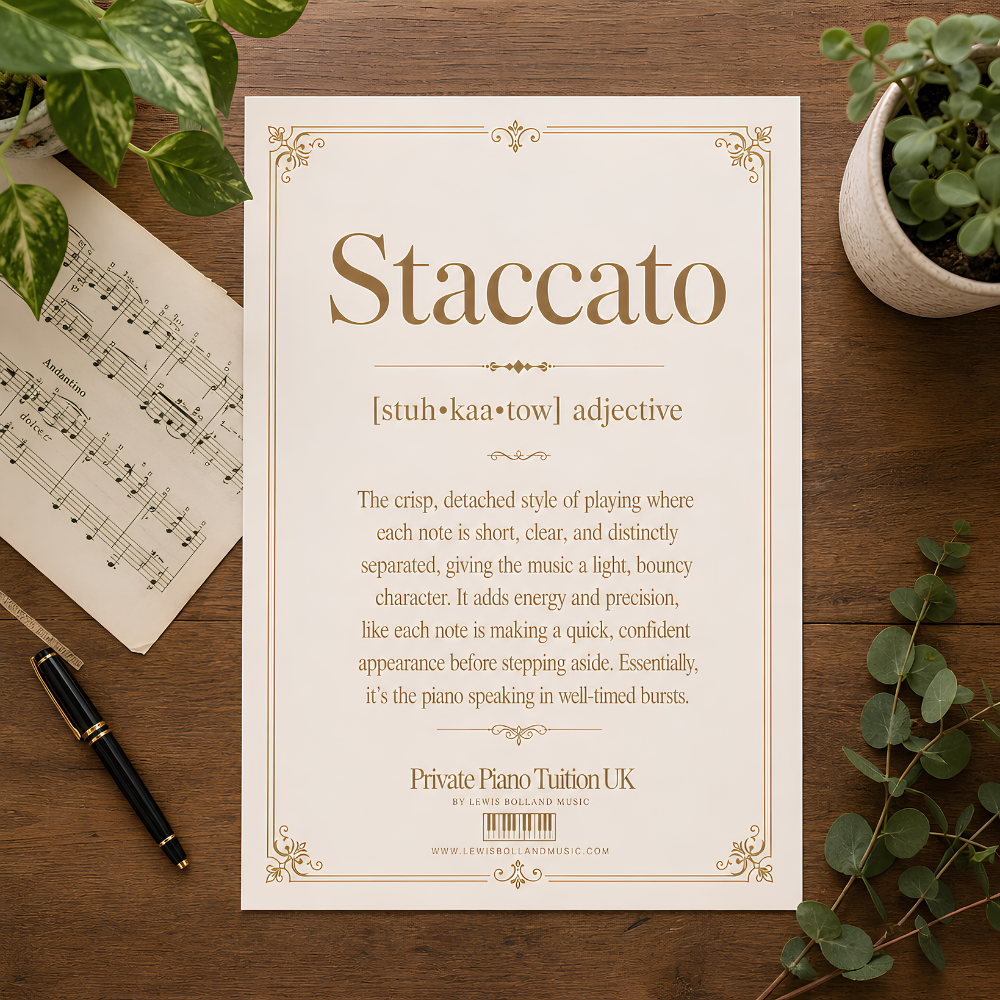 Staccato Poster (Music Theory Articulation Decor)
