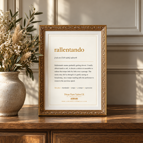 Rallentando Definition Poster (The Language of Music - Printable A4)