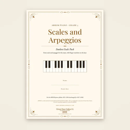 ABRSM Piano Grade 5 Student Scale Pack, cover
