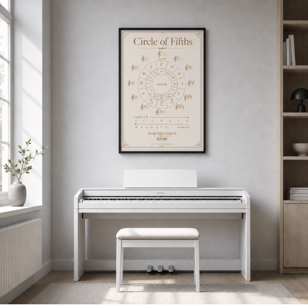 Circle of Fifths Poster (Key Signatures & Theory Chart)