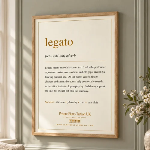 Legato Definition Poster (The Language of Music - Printable A4)