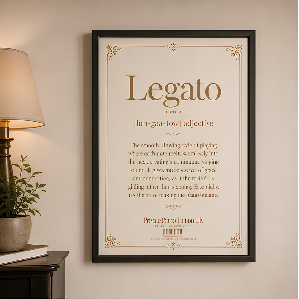Legato Poster (Music Theory Articulation Decor)