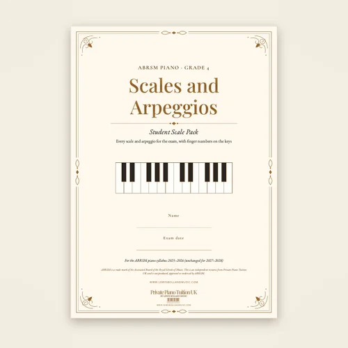 ABRSM Piano Grade 4 Student Scale Pack, cover