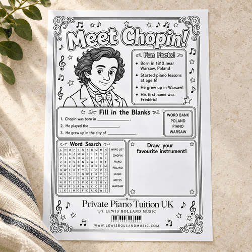 Meet Chopin (Printable Music Activity Worksheet PDF)